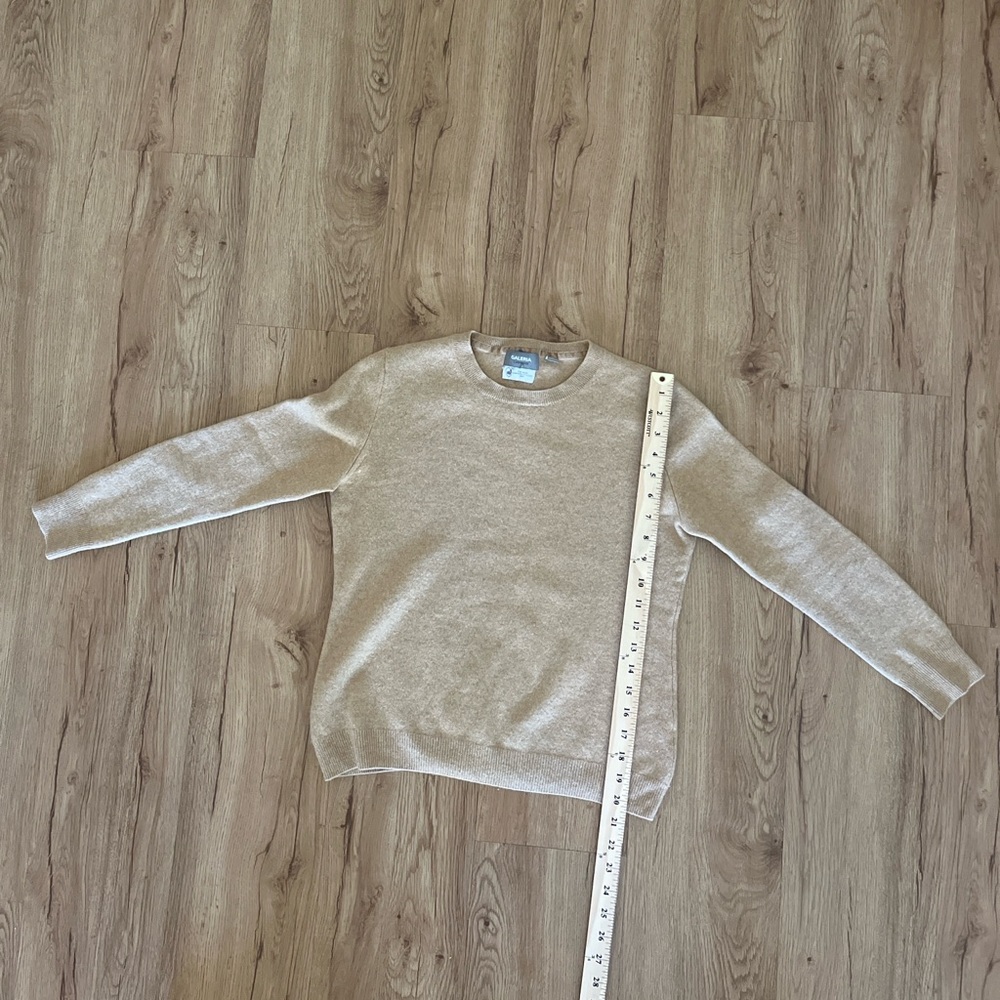 Galleria Cashmere 100% Cashmere Sweater Tan Medium
